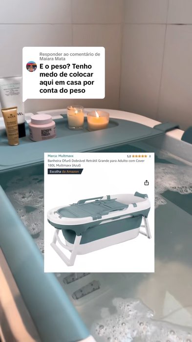 #banheira #banheiradobravel #banheiraportatil #BanheiraParaAdulto #banho #banhorelaxante #viral #oferta #Promo #espuma #SPA #spaemcasa