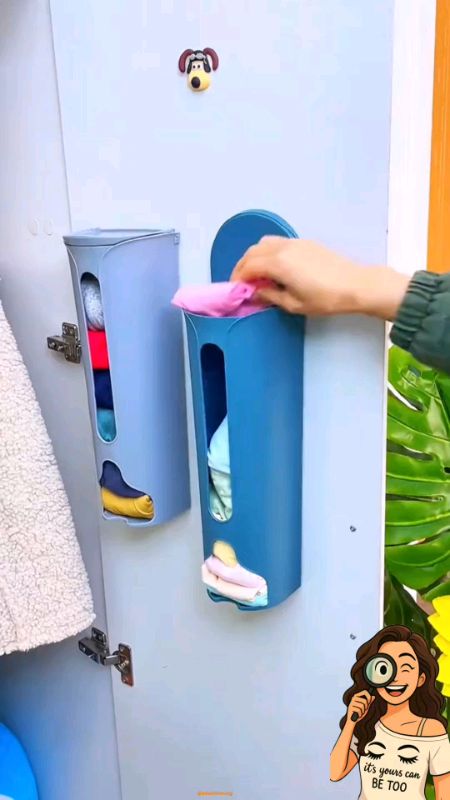 porta sacola dispense de parede puxa saco #porta #sacola #Dispenser#organização #praticidade