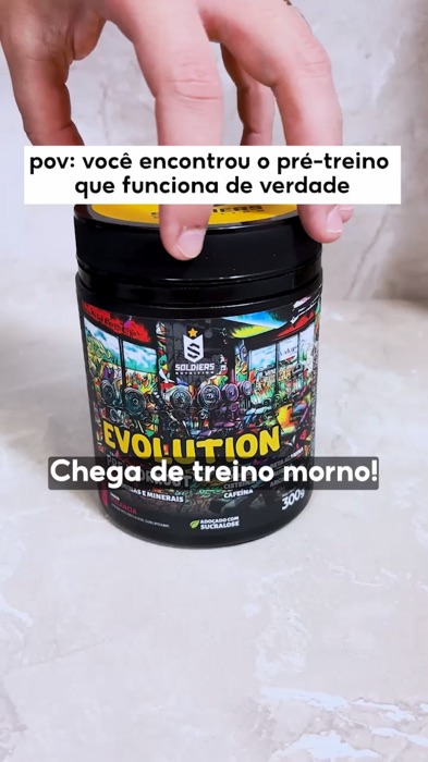 ￼Pré Treino Evolution 300g Soldiers Nutrition Pre Workout Termogênico Energia Foco Resistência Academia.#foco #academia #termogenico