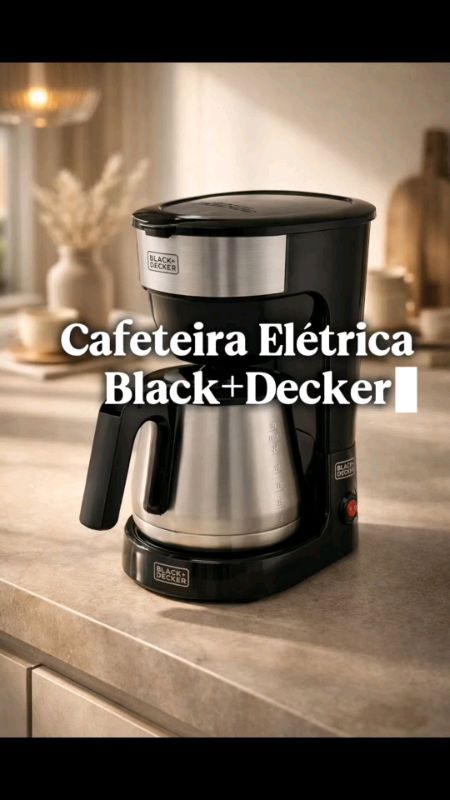 Cafeteira Elétrica com Jarra Inox Black+Decker – 38 Xícaras #cafeteira #cafeteiraeletrica #blackedecker #jarraemino x #cafepassatodo #cozinha #inox