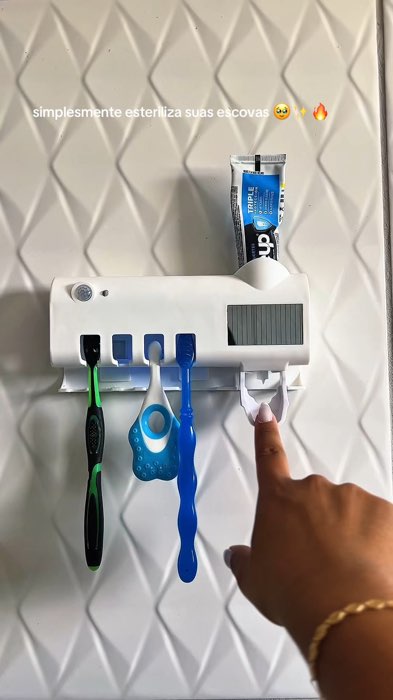 #porta #escova #dentes #com #esterilizador #uv #viral #shopee