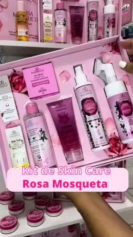 Kit Rosa Mosqueta 🌹✨ 7 itens de skincare para uma pele radiante todos os dias! Phállebeauty #RosaMosqueta #SkinCare #Phallebeauty #CuidadosComAPele