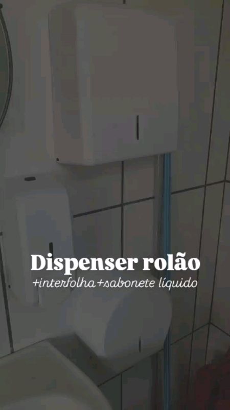 Dê uma olhada em Kit Dispenser Rolão + Interfolha + Sabonete Líquido ABS Branco p/ Banheiro e Comércio  Compre na Shopee agora!#dispenser#rolão