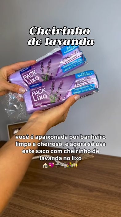 Saco de Lixo Perfumado (lavanda) #sacodelixo #perfumado #banheiro #pia #cozinha