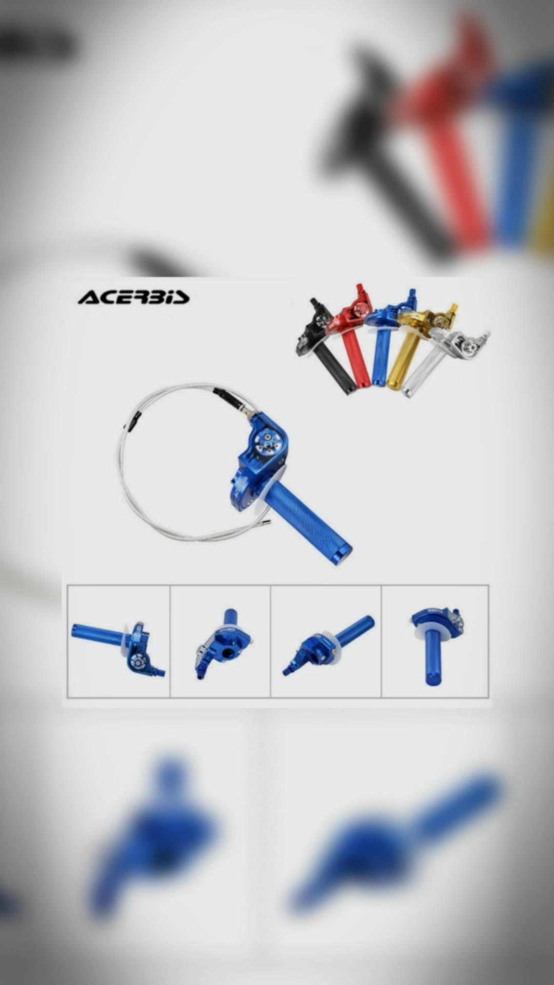 ACERBIS 22mm CNC Acelerador De Alumínio Apertos Torcidos Para Motocicleta Ciclomotor Scooter ATV Dirt Pit Bike 110-250cc