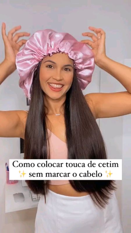 Touca de cetim #toucadecetim
