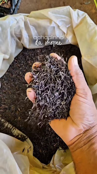 Casca de arroz carbonizada #substrato #cascadearroz #carbonizada #palha #insumo #substratoorgânico