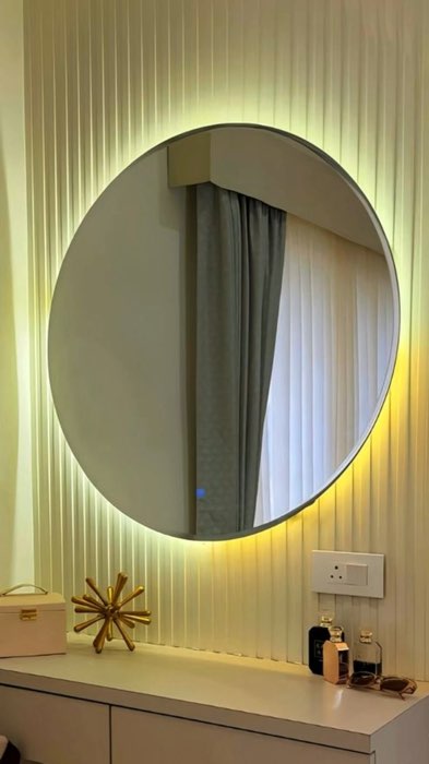 ￼Espelho Redondo Vidro Lapidado Decorativo Autocolante Parede Banheiro Sala Quarto. #espelho #redondo #decorativo #sala #quarto #banheiro #viral