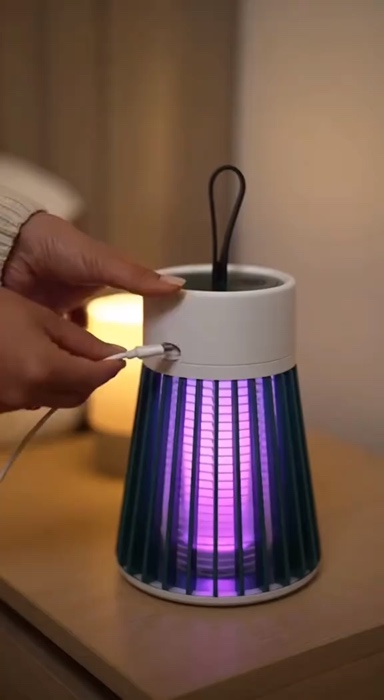 ￼LUMINÁRIA MOSQUITEIRO UV 2 EM 1 | ARMADILHA ELETRÔNICA RECARREGÁVEL | SEM RADIAÇÃO | REPELENTE SILENCIOSO #mosquiteiro #luminaria #armadilha