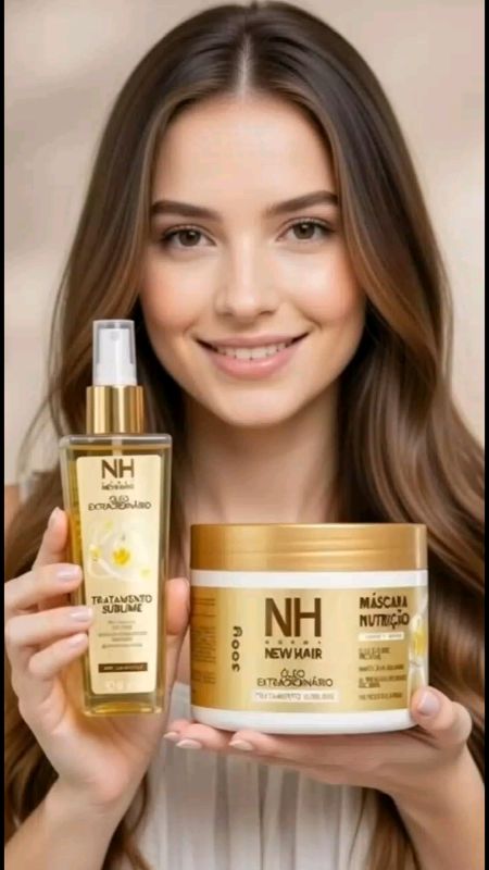 Óleo Extraordinário 100ml NEW HAIR + Máscara Extraordinário 300g NEW HAIR | Fio sedoso e protegido#óleoextraordinário