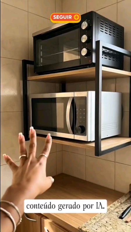 #suporte #microondas #fornoeletrico #organizacao #cozinha #ruanrossatto762