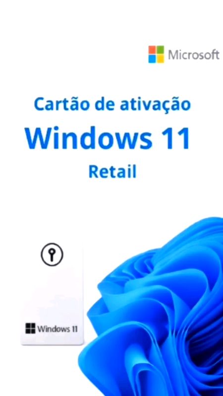 Cartão de ativação Windows.