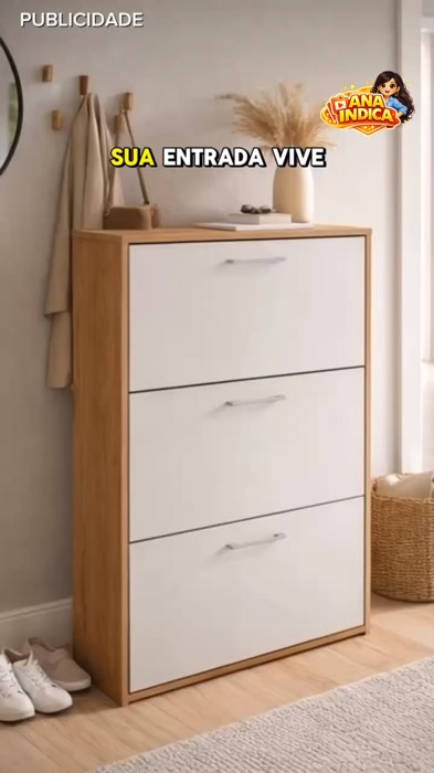 Sapateira com Portas Armário Multiuso Organizador Vertical para Hall Entrada Quarto Sala Moderna#entrada #sapateira #armario #organizador