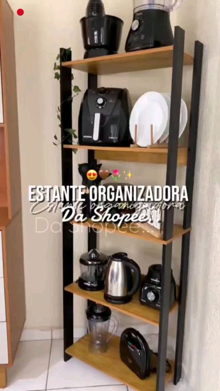 Estante Organizadora Livreiro Sapateira Estilo Industrial Madeira em MDP Prateleira Sala Cozinha Decoração #estante #sapateira #Prateleira #casa
