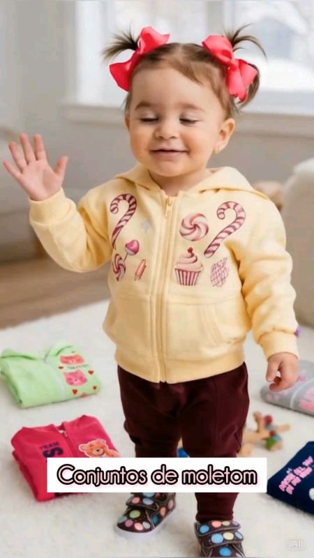 Kit conjunto moletom infantil menina moletom inverno infantil moletom com capuz #moletom #moletominfantil #roupainfantil #casaco