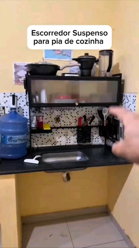 Escorredor de Louças Suspenso para Cozinha. #escorredordepratos #escorredordelouça #escorredorsuspenso #escorredordepia #escorredormodular