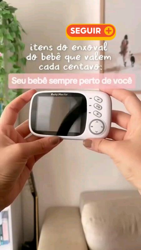 Baba Eletrônica Com Monitor Visão Noturna, Câmera c/ Audio Sensor de Temperatura #babaeletronica #monitor #visaonoturna #Audio #bebe
