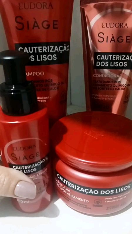 Eudora Combo Siàge Cauterização dos Lisos (4 itens)#cabeloslisos #tratamentocapilar #cauterizacaodoslisos