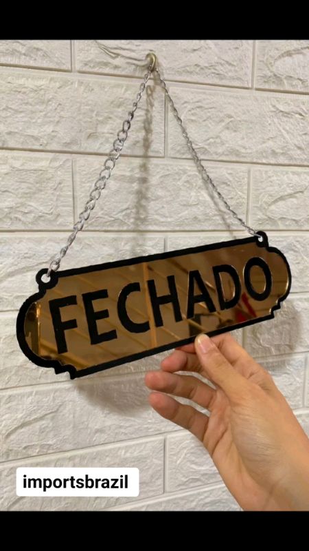 Placa “Fechado”: comunicação clara, resistente e ideal para sinalizar seu estabelecimento com praticidade 🚪✨  #placa #fechado #comercial #sinalização