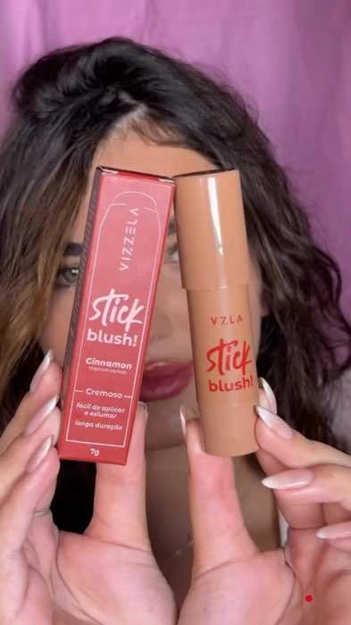 ￼Blush Stick Cinnamon Marrom Canela - Vizzela ✨🤎 #vizzela #BlushCinnamon #blushstick #BlushBastão #blushcremoso