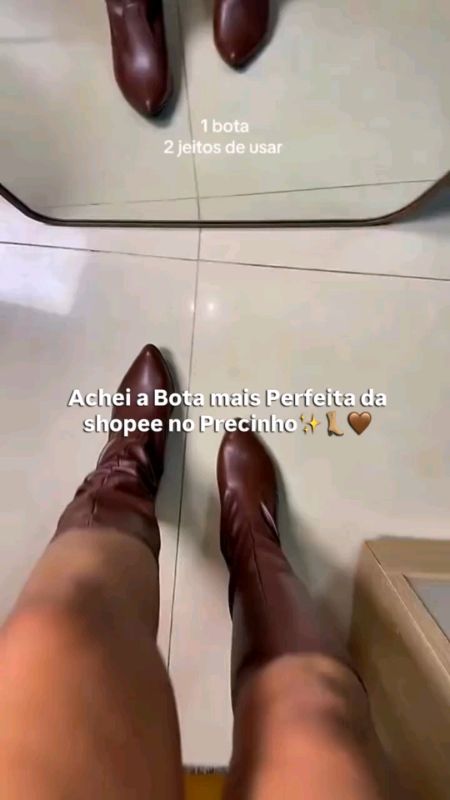 Bota Feminina Cano Longo com Salto grosso. #bota #botacanolongo #BotaFeminina