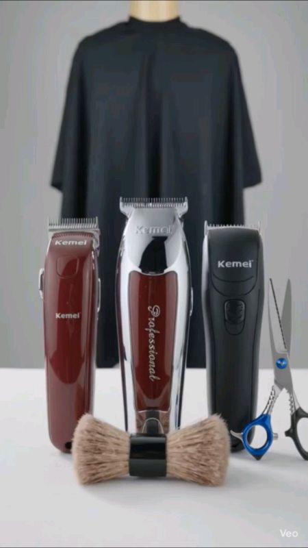 Maquina Corta Cabelo Maquina Shaver e de Acabamento + Tesoura Fio Navalha Maquina de Cortar Cabelo Kit Barbeiro Completo