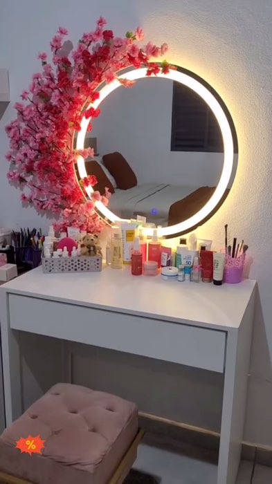 Espelho Redondo 40cm a 60cm Com LED 3 Cores Jateado Lapidado Banheiro Maquiagem Salão de Beleza #espelholed #espelo #fy #viral