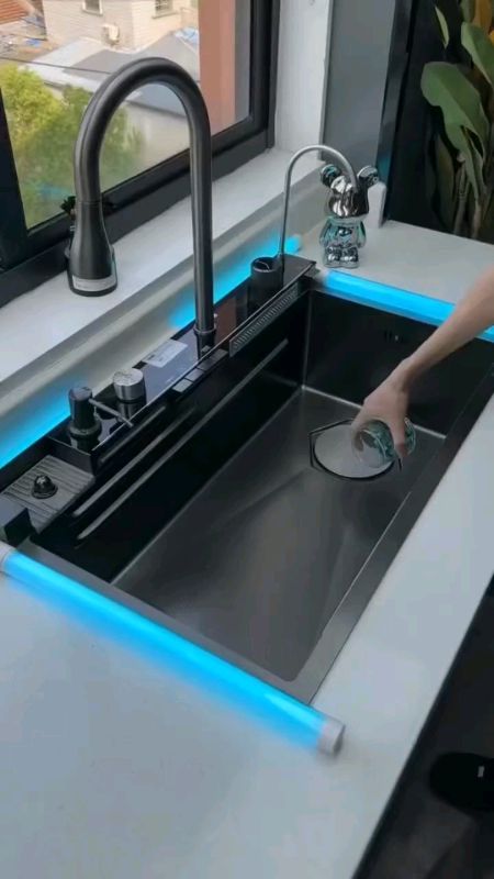 #Cuba #Gourmet #Pia #Cozinha #Cascata Smart Multifuncional Pia Inteligente Premium Completa Moderna