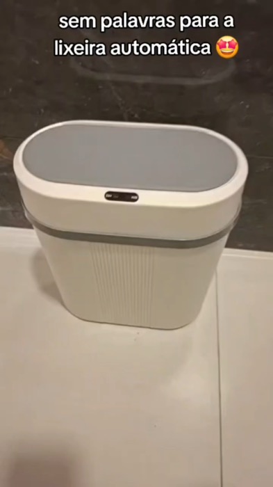 #Lixeira #Lixeirainteligente  12l Com Sensor, Abertura Automática