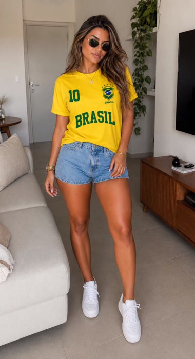 Camiseta feminina algodão tema futebol 💚💛 #blusadobrasil #torcedora #camisetabrasil #brasil