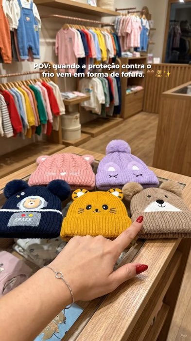 ￼Touca Gorro Frio Inverno Infantil Forrado Orelinha Pompom. #touca #frio #toucabebe #toucainfantil #modainfantil #maternidade #videoia