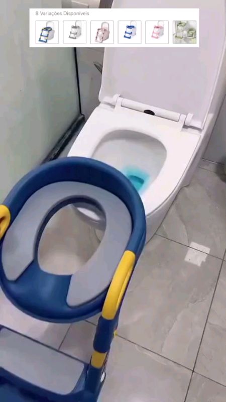 Assento redutor 3 em 1 com escada antiderrapante: seguro, prático e ideal para a autonomia do seu bebê. #desfralde #BEBES #assentoredutor #3em1