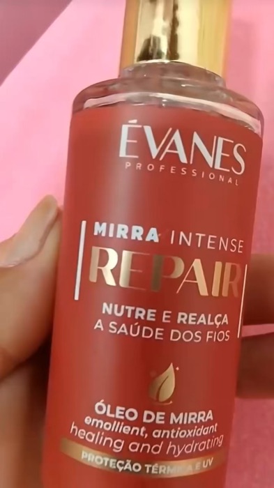 Óleo de mirra Repair Intensive 60 ml nutre e realça a saúde dos fios