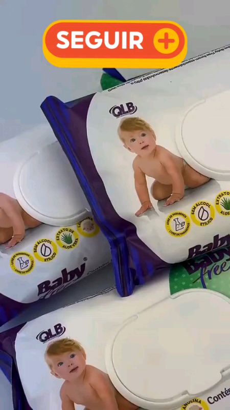 Caixa com 10 Lenços/Toalhas Umedecidas Baby Free c/ 50 Unidades Cada #caixacom10lenços #Promo #viral