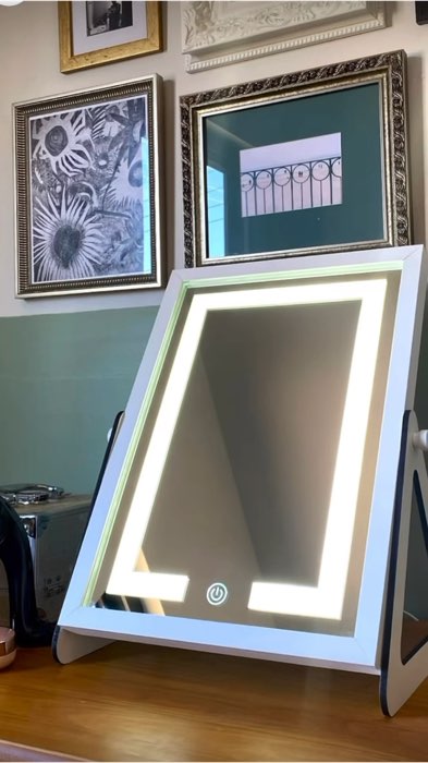 Espelho maquiagem com Led de mesa portátil #espelhocamarin #espelhodemesa #espelhomake #Espelhomaquiagem #espelhoportatilmake