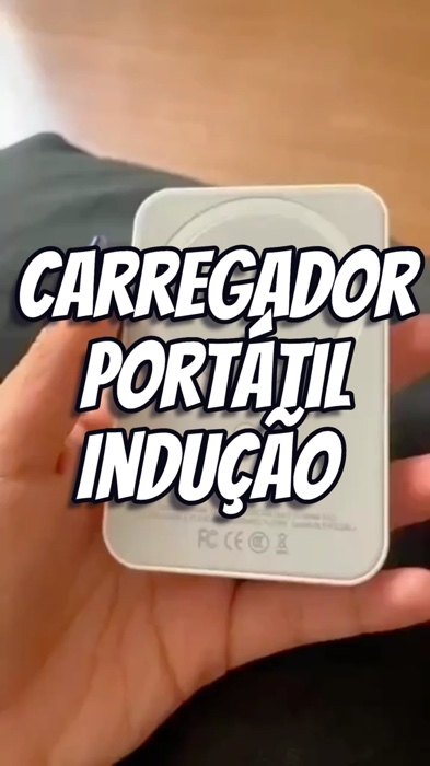 ￼Carregador Portátil Indução para iPhone/Android Magsafe Sem fio Bateria Carga 5000mAH/10000mah#carregadorportatil #inducao #caregadoriphone
