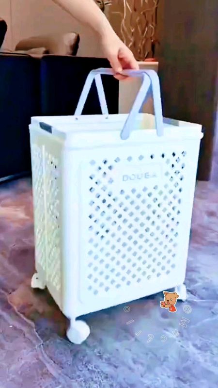 Nunca mais carrego roupa pesada. #shopee #acheinashopee #cesto #organizador #dobravel