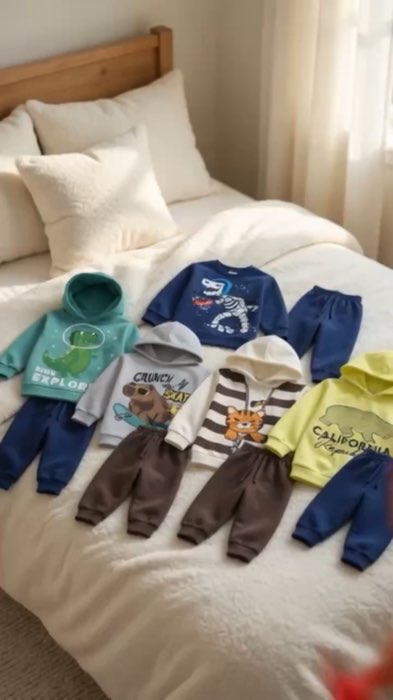 Kit 6 peças infantis #kitconjuntoinfantil #conjuntomoletom #publi #infantil #kit #enxoval #conjunto #moletom #mangalonga #crianca #inverno #frio