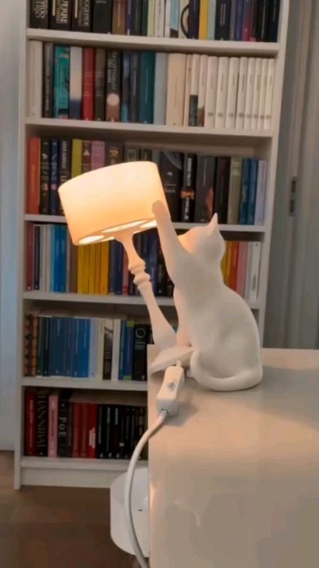 Luminária de mesa#lumináriademesa #luminariademesa #luminariadegatinho #abajur #abajurdemesa