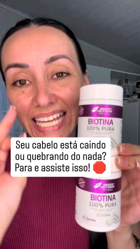 Biotina Nutriscience da Bodyaction#cabelo #projetorapunzel #unhasfracas #cabelocaindo #bodyaction #biotina #suplemento #cuidadoscomocabelo #VidaFit #