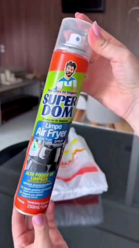 Limpa Air Fryer spray #limpadordecozinha #airfryer #desengordurante