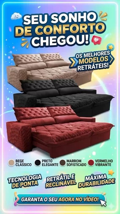 ￼#SofáRetrátil e #SofáReclinável #sofá #sofa