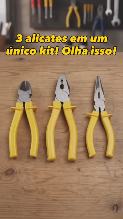 Kit Jogo 3 Alicates Universal. #ferramentas #oficina #eletricista #manutencao #alicate #marcenaria #mecanica #diy