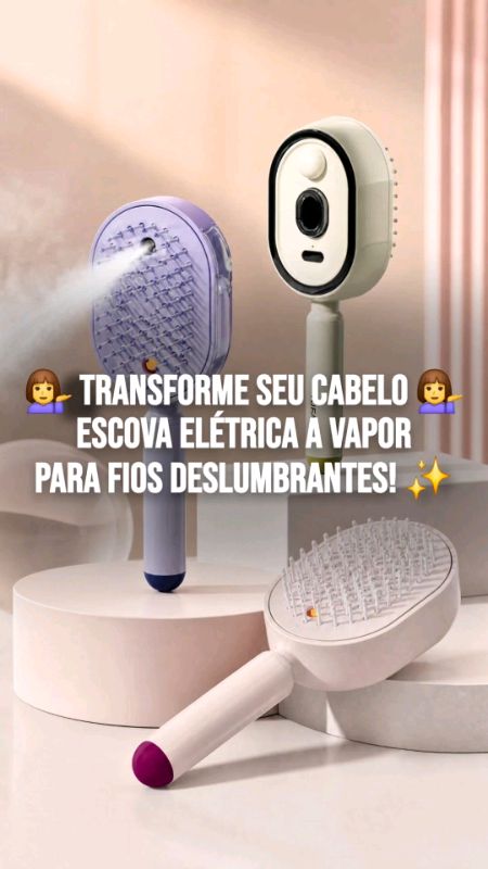 escova massageadora couro cabeludo com spray óleo essencial luz vermelha relaxa e estimula crescimento ✨ #escovamassageadora #cuidadoscabelo #SPA