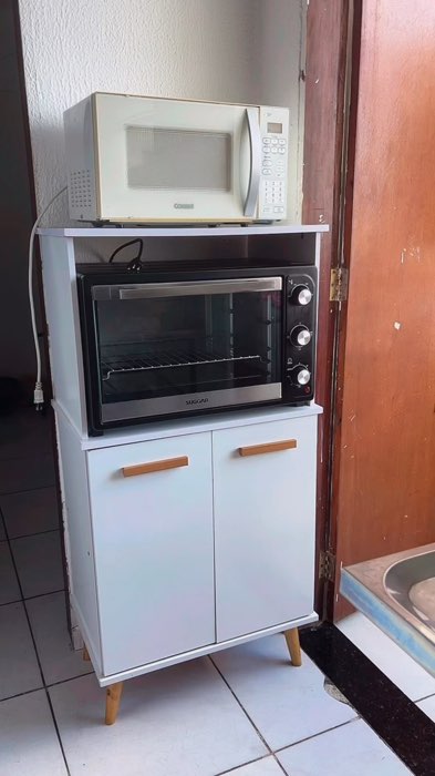 Balcão Armário Torre Multiuso Para Forno e Microondas 2 Portas e Paneleiro Lisboa em 4 Cores #armariomultiuso #portaforno #armariopaneleiro