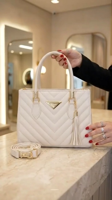 Bolsa Feminina Bordada Vegas Média #bolsafeminina #cantinhodasho