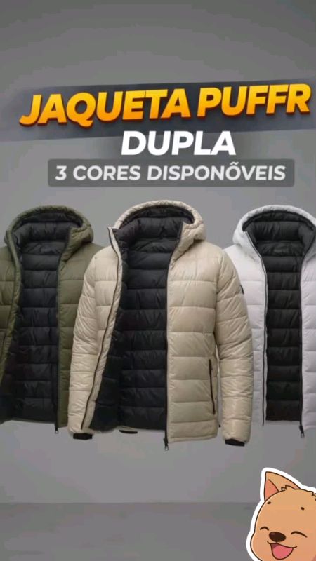 jaqueta puffer dupla face masculina#jaquetapuffermasculina#jaquetamasculina