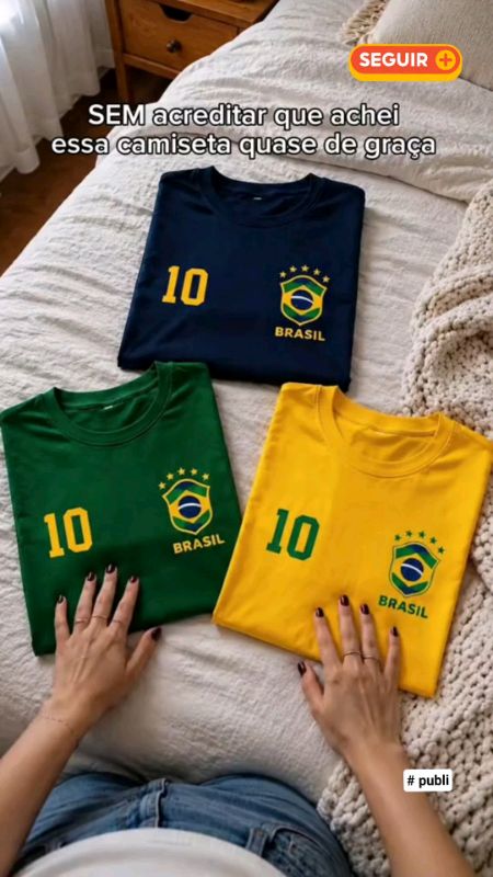 Camiseta Camisa Feminina Blusa 100% Algodão  Brasil Copa Bandeira Futebol # Brasil#publi #camisadaseleção #camisetadobrasil #camiseta #blusadobrasil