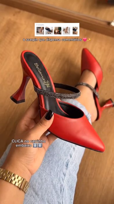 Sapato Feminino Scarpin Mule Salto Alto Taça Madame Com Tira Strass Branco,Vermelho,Preto,Nude