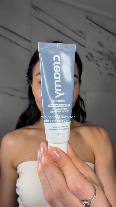 ￼Ceramide Skin Repair Balm Multirreparador Facial com tecnologia CicaRecover - Creamy #skincare #cresmy #hidratantefacial #acne